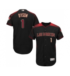 Men's Arizona Diamondbacks #1 Jarrod Dyson Black Alternate Authentic Collection Flex Base Baseball Jersey