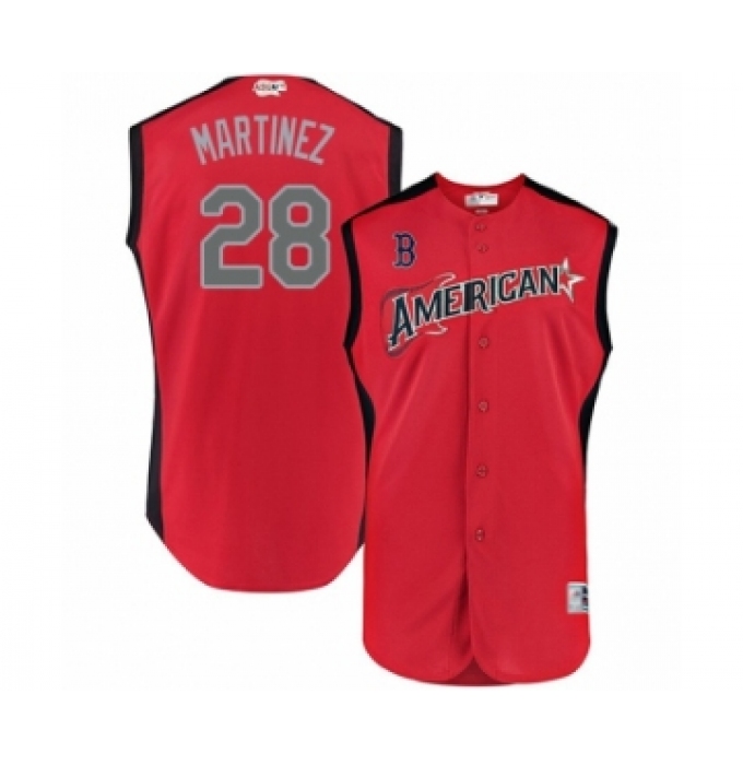 Men's Boston Red Sox #28 J. D. Martinez Authentic Red American League 2019 Baseball All-Star Jersey