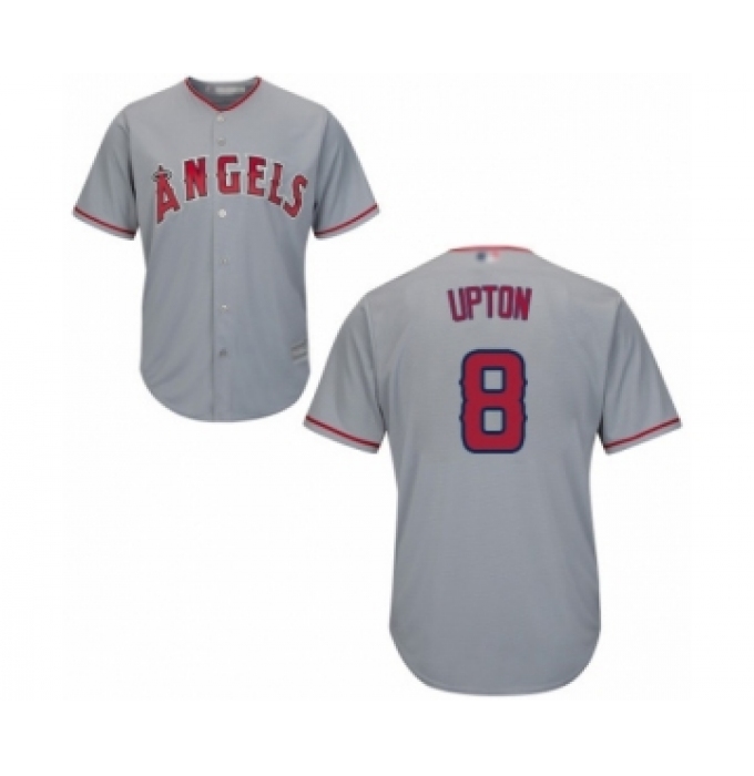 Youth Los Angeles Angels of Anaheim #8 Justin Upton Authentic White Home Cool Base Baseball Jersey
