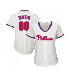 Women's Philadelphia Phillies #96 Tommy Hunter Replica Cream Alternate Cool Base Baseball Jersey