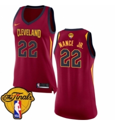 Women's Nike Cleveland Cavaliers #22 Larry Nance Jr. Authentic Maroon 2018 NBA Finals Bound NBA Jersey - Icon Edition