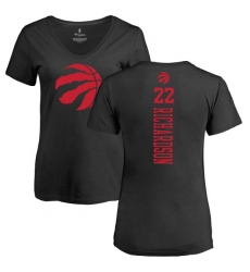 NBA Women's Nike Toronto Raptors #22 Malachi Richardson Black One Color Backer Slim-Fit V-Neck T-Shirt
