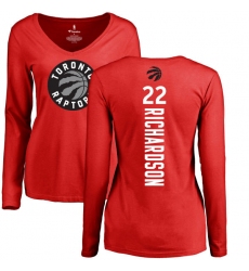 NBA Women's Nike Toronto Raptors #22 Malachi Richardson Red Backer Long Sleeve T-Shirt