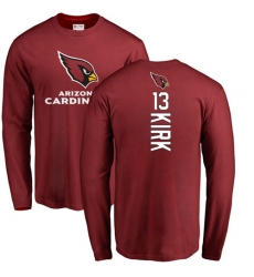 NFL Nike Arizona Cardinals #13 Christian Kirk Maroon Backer Long Sleeve T-Shirt