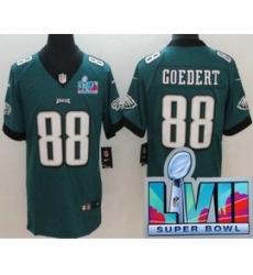 Men's Philadelphia Eagles #88 Dallas Goedert Limited Green Super Bowl LVII Vapor Jersey