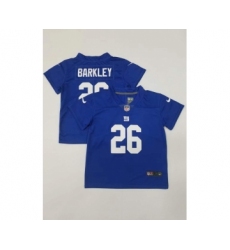 Toddler New York Giants #26 Saquon Barkley Limited Blue Vapor Stitched Jersey