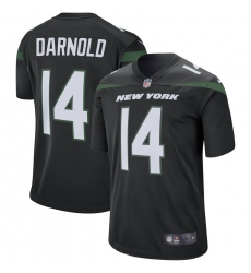 Men's New York Jets #14 Sam Darnold Nike Black Player Game Jersey