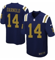 Men's Nike New York Jets #14 Sam Darnold Limited Navy Blue Alternate NFL Jersey