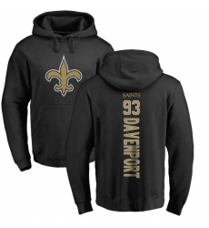 NFL Nike New Orleans Saints #93 Marcus Davenport Black Backer Pullover Hoodie
