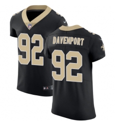 Nike New Orleans Saints #92 Marcus Davenport Black Team Color Men's Stitched NFL Vapor Untouchable Elite Jersey