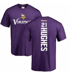 NFL Nike Minnesota Vikings #21 Mike Hughes Purple Backer T-Shirt
