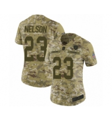 Women's Oakland Raiders #23 Nick Nelson Limited Camo 2018 Salute to Service Football Jersey