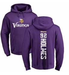 NFL Nike Minnesota Vikings #92 Jalyn Holmes Purple Backer Pullover Hoodie