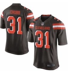 Men's Nike Cleveland Browns #31 Nick Chubb Game Brown Team Color NFL Jersey