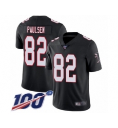 Men's Atlanta Falcons #82 Logan Paulsen Black Alternate Vapor Untouchable Limited Player 100th Season Football Jersey