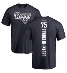 NFL Nike Los Angeles Rams #57 John Franklin-Myers Navy Blue Backer T-Shirt