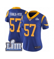 Women's Nike Los Angeles Rams #57 John Franklin-Myers Royal Blue Alternate Vapor Untouchable Limited Player Super Bowl LIII Bound NFL Jersey