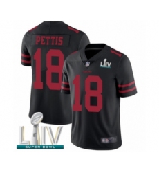 Men's San Francisco 49ers #18 Dante Pettis Black Alternate Vapor Untouchable Limited Player Super Bowl LIV Bound Football Jersey