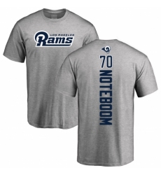 NFL Nike Los Angeles Rams #70 Joseph Noteboom Ash Backer T-Shirt