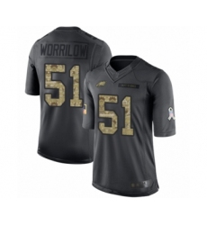Youth Philadelphia Eagles #51 Paul Worrilow Limited Black 2016 Salute to Service Football Jersey