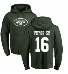 NFL Nike New York Jets #16 Terrelle Pryor Sr. Green Name & Number Logo Pullover Hoodie