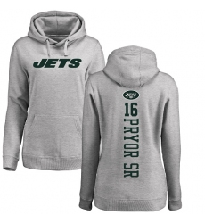 NFL Women's Nike New York Jets #16 Terrelle Pryor Sr. Ash Backer Pullover Hoodie