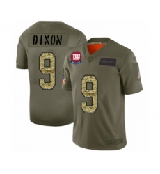 Men's New York Giants #9 Riley Dixon Limited Olive Camo 2019 Salute to Service Football Jersey