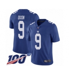 Men's New York Giants #9 Riley Dixon Royal Blue Team Color Vapor Untouchable Limited Player 100th Season Football Jersey