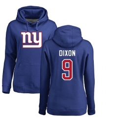 NFL Women's Nike New York Giants #9 Riley Dixon Royal Blue Name & Number Logo Pullover Hoodie