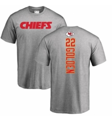 NFL Nike Kansas City Chiefs #22 Robert Golden Ash Backer T-Shirt