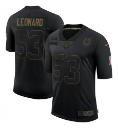 Men's Indianapolis Colts #53 Darius Leonard Black Nike 2020 Salute To Service Limited Jersey