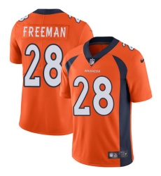 Men's Nike Denver Broncos #28 Royce Freeman Orange Team Color Vapor Untouchable Limited Player NFL Jersey