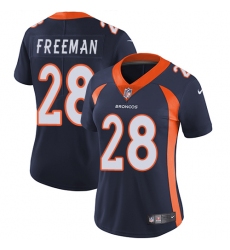 Women Nike Denver Broncos #28 Royce Freeman Navy Blue Alternate Vapor Untouchable Limited Player NFL Jersey