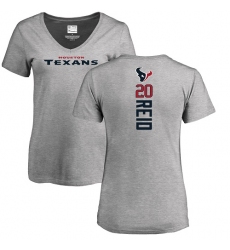 NFL Women's Nike Houston Texans #20 Justin Reid Ash Backer T-Shirt