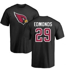 NFL Nike Arizona Cardinals #29 Chase Edmonds Black Name & Number Logo T-Shirt