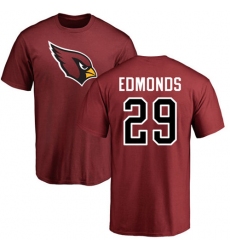 NFL Nike Arizona Cardinals #29 Chase Edmonds Maroon Name & Number Logo Personalized T-Shirt