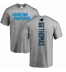 NFL Nike Carolina Panthers #80 Ian Thomas Ash Backer T-Shirt