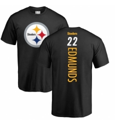 Nike Pittsburgh Steelers #22 Terrell Edmunds Black Backer T-Shirt