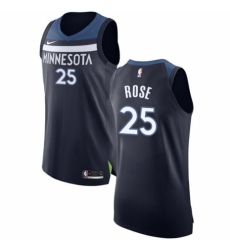 Women's Nike Minnesota Timberwolves #25 Derrick Rose Authentic Navy Blue NBA Jersey - Icon Edition