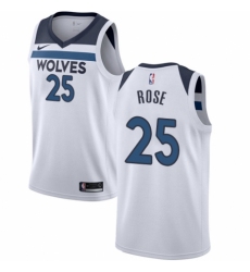 Youth Nike Minnesota Timberwolves #25 Derrick Rose Authentic White NBA Jersey - Association Edition