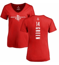NBA Women's Nike Houston Rockets #14 Gerald Green Red Backer T-Shirt