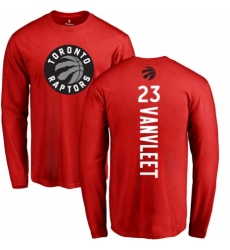 NBA Nike Toronto Raptors #23 Fred VanVleet Red Backer Long Sleeve T-Shirt