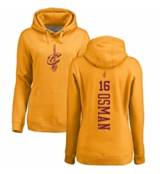 NBA Women's Nike Cleveland Cavaliers #16 Cedi Osman Gold One Color Backer Pullover Hoodie
