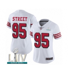 Women's San Francisco 49ers #95 Kentavius Street Limited White Rush Vapor Untouchable Super Bowl LIV Bound Football Jersey