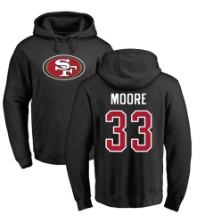 NFL Nike San Francisco 49ers #33 Tarvarius Moore Black Name & Number Logo Pullover Hoodie