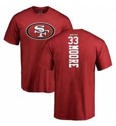 NFL Nike San Francisco 49ers #33 Tarvarius Moore Red Backer T-Shirt