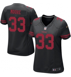 Women Nike San Francisco 49ers #33 Tarvarius Moore Game Black NFL Jersey