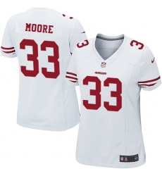 Women Nike San Francisco 49ers #33 Tarvarius Moore Game White NFL Jersey