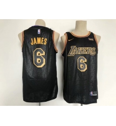 Men's Nike Los Angeles Lakers #6 LeBron James Black Basketball Jersey