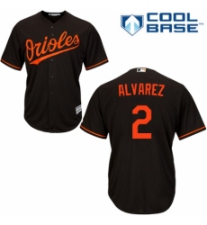 Youth Majestic Baltimore Orioles #2 Pedro Alvarez Authentic Black Alternate Cool Base MLB Jersey